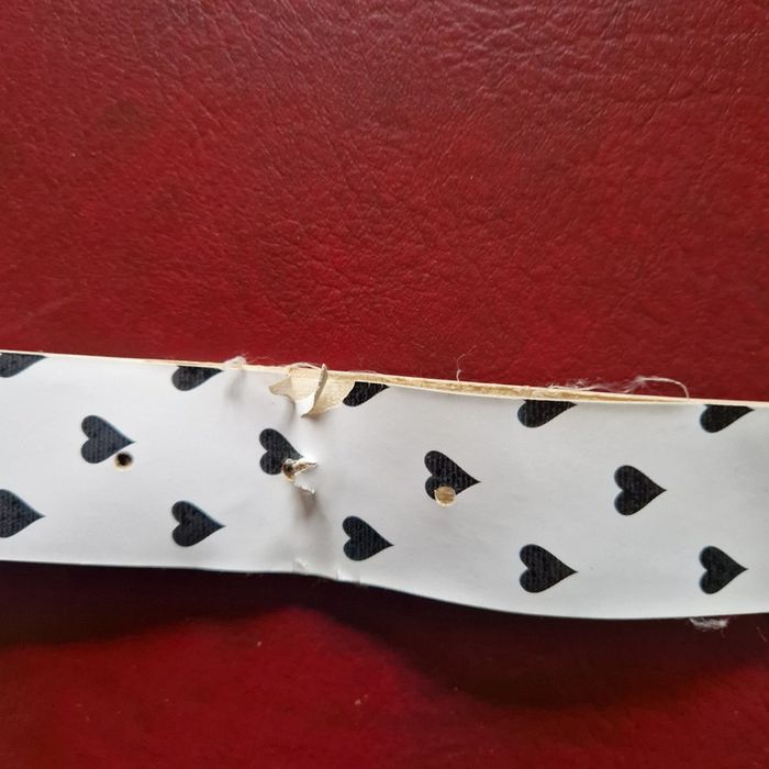105cm ceinture blanche à cœur noir - photo numéro 3
