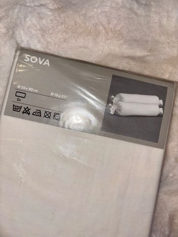 Lot 2 taies traversin neuf 25X80cm