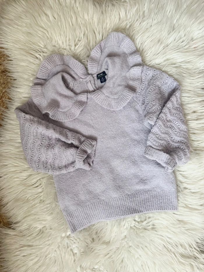Fille 👧🏻 Pull en maille tricot violet/lila taille 18 mois kiabi