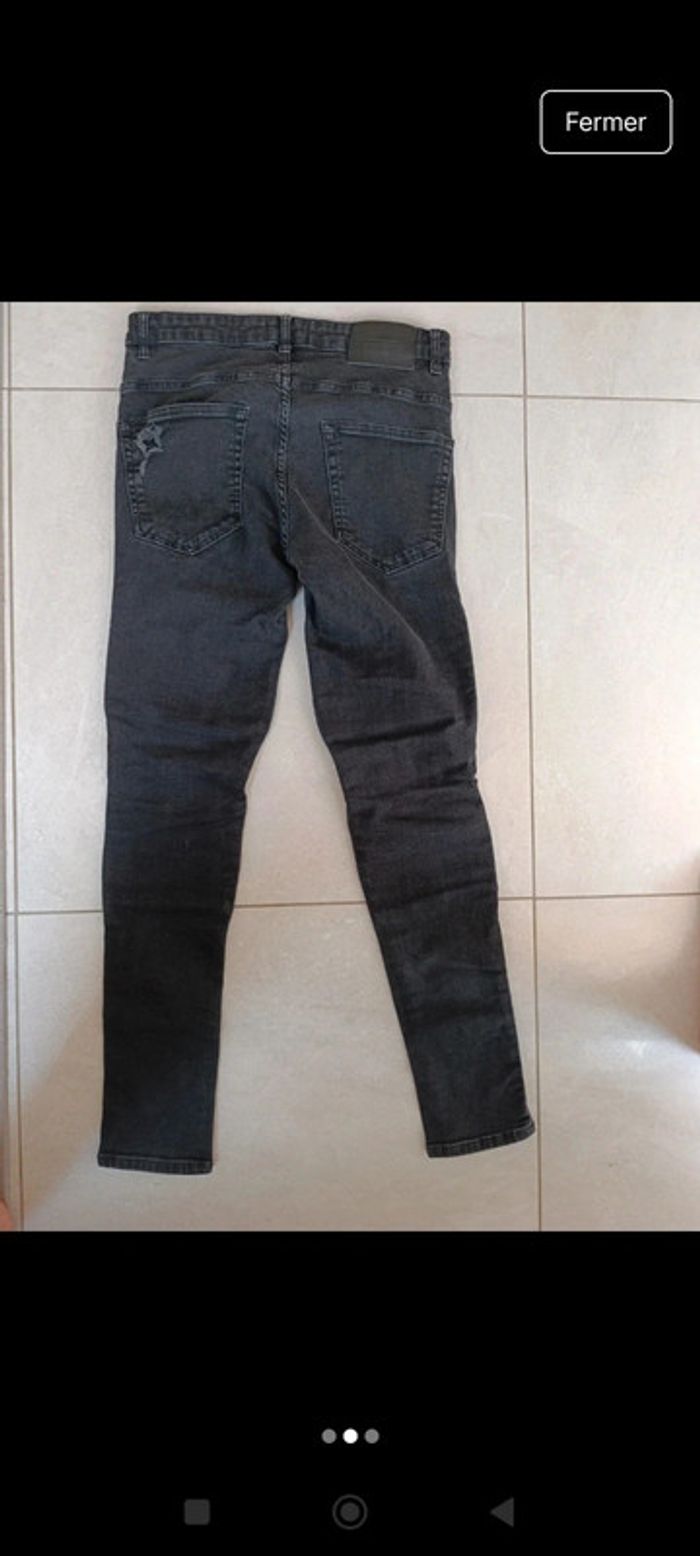 Jeans slim homme noir t.40 - photo numéro 2