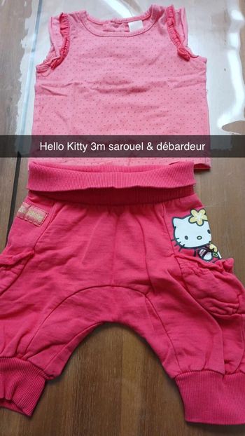 Ensemble Hello Kitty Sarouel t shirt 3m