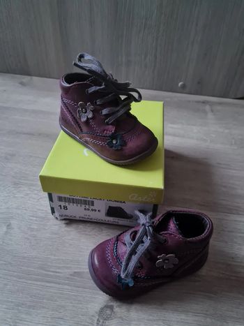 Chaussures #filles #aster #18 #mauve #fleurs #bottines #lacets
