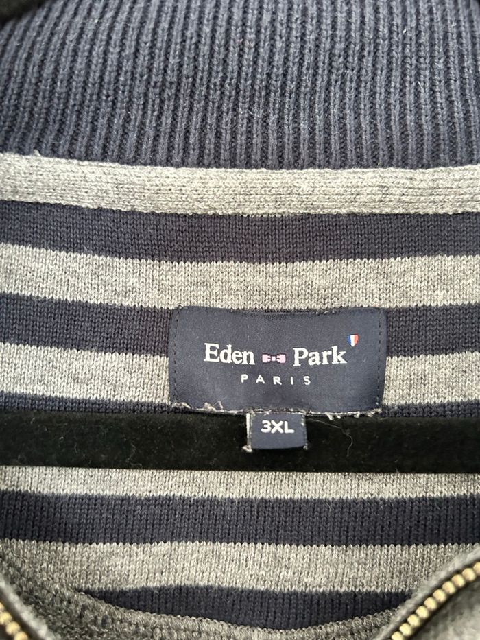 Pull gris en maille col camionneur Eden Park - photo numéro 2