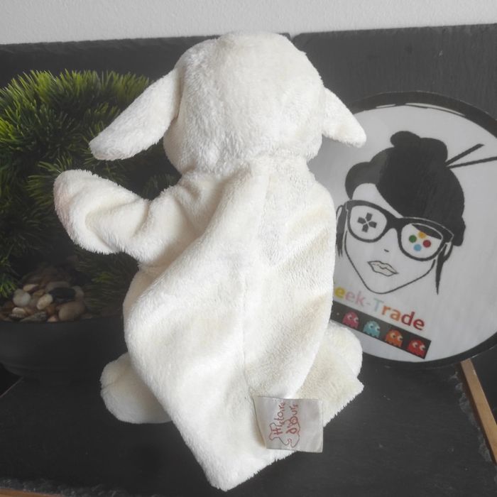 Doudou Agneau Mouton Histoire d'Ours marionnette blanc marron Beige - photo numéro 2
