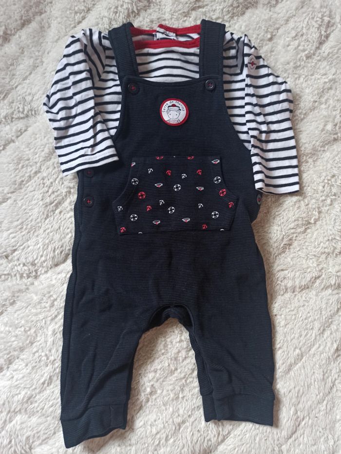 Ensemble salopette t-shirt terre de marins