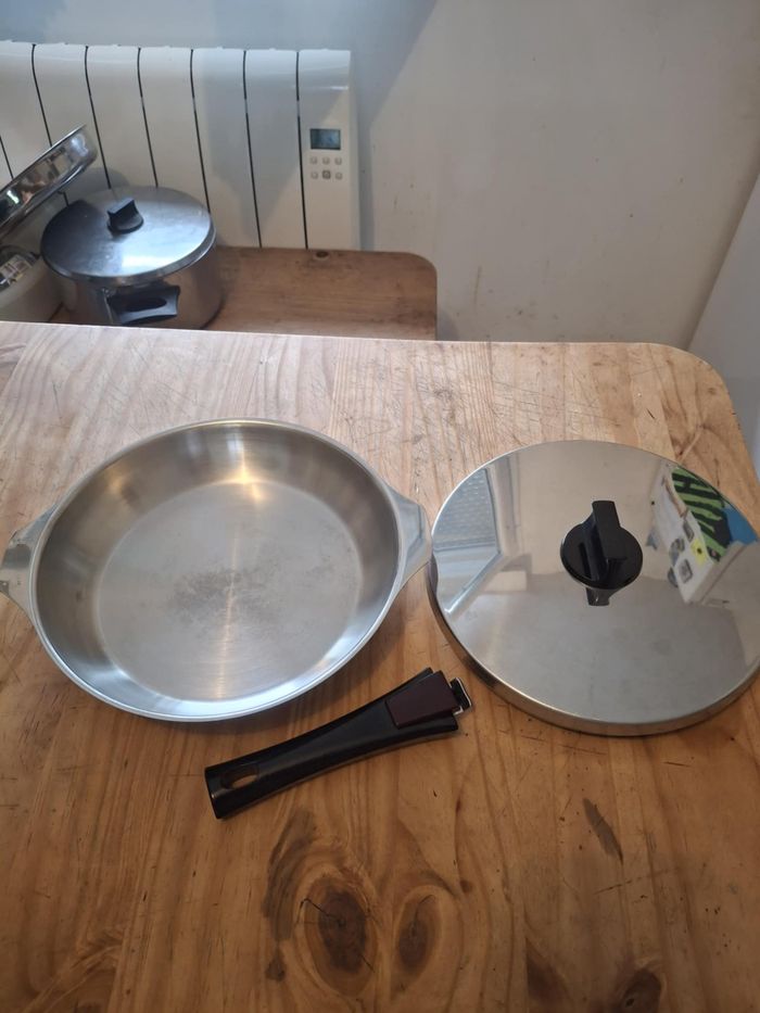 Poêle triplinox Letang et Rémy en inox 18/10 et cuivre 22cm made in France