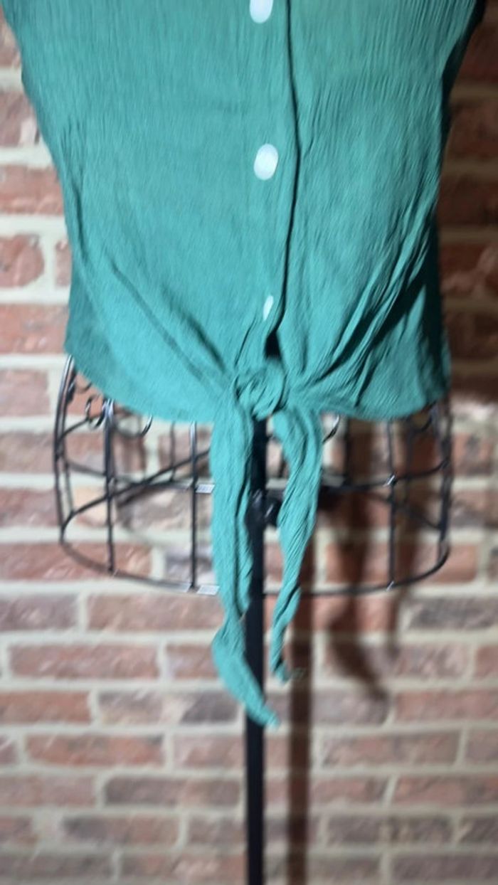 Top vert nylon avec un noeud Shein Taille S / 36 - photo numéro 5