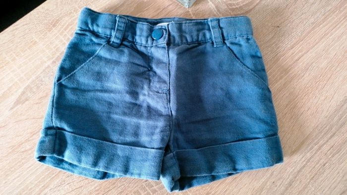 Short bleu léger obaibi 12mois
