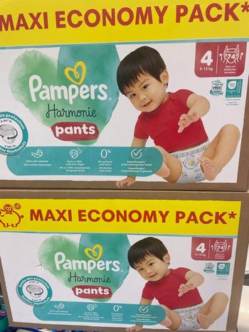 Vents pack 2 cartons Pampers taille 4 harmonie pants