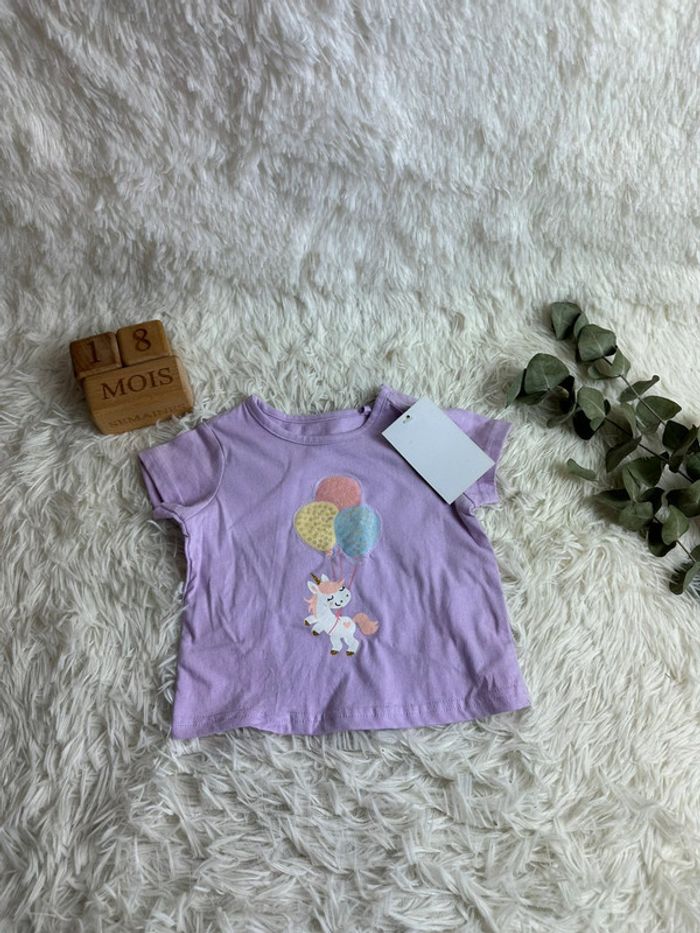 T-shirt violet licorne 🦄 boîte à malices taille 18 mois