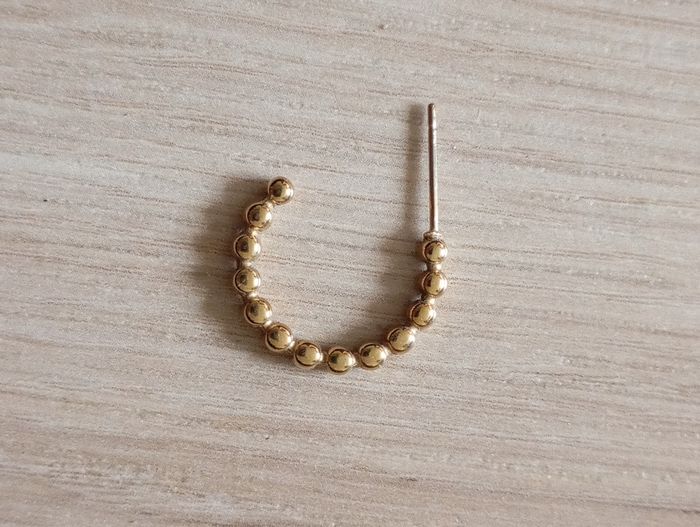 Boucles d' oreilles dorées acier inoxydable - photo numéro 2