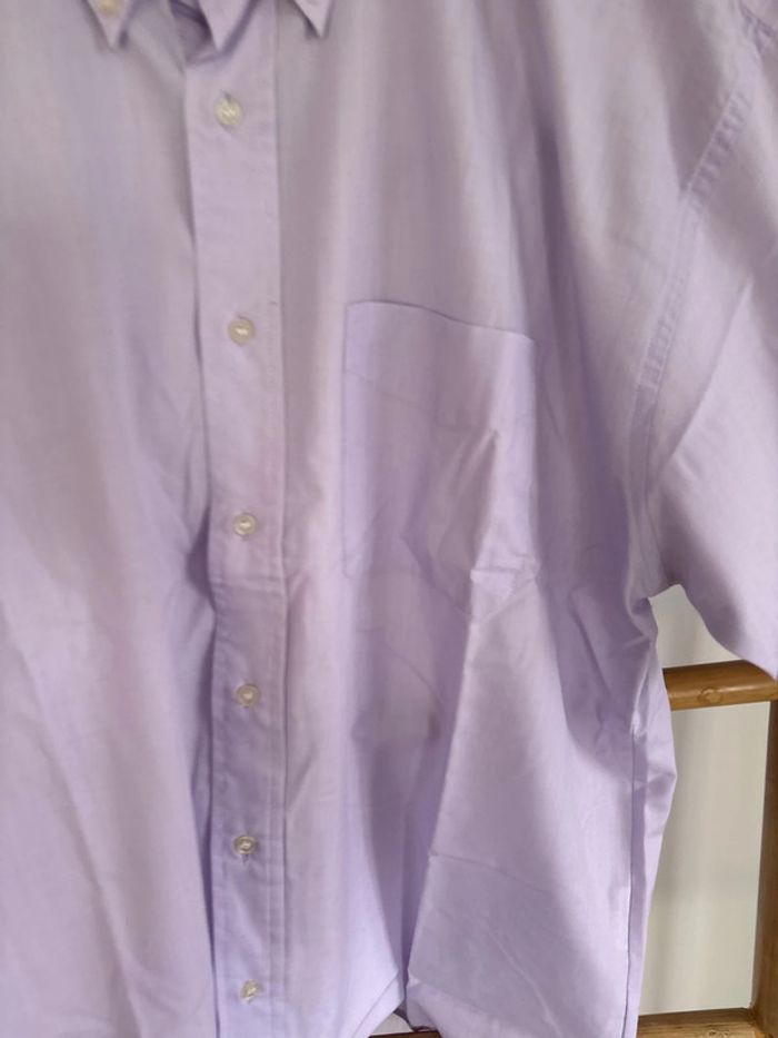 Chemisette chemise manche courte violette taille L - photo numéro 4