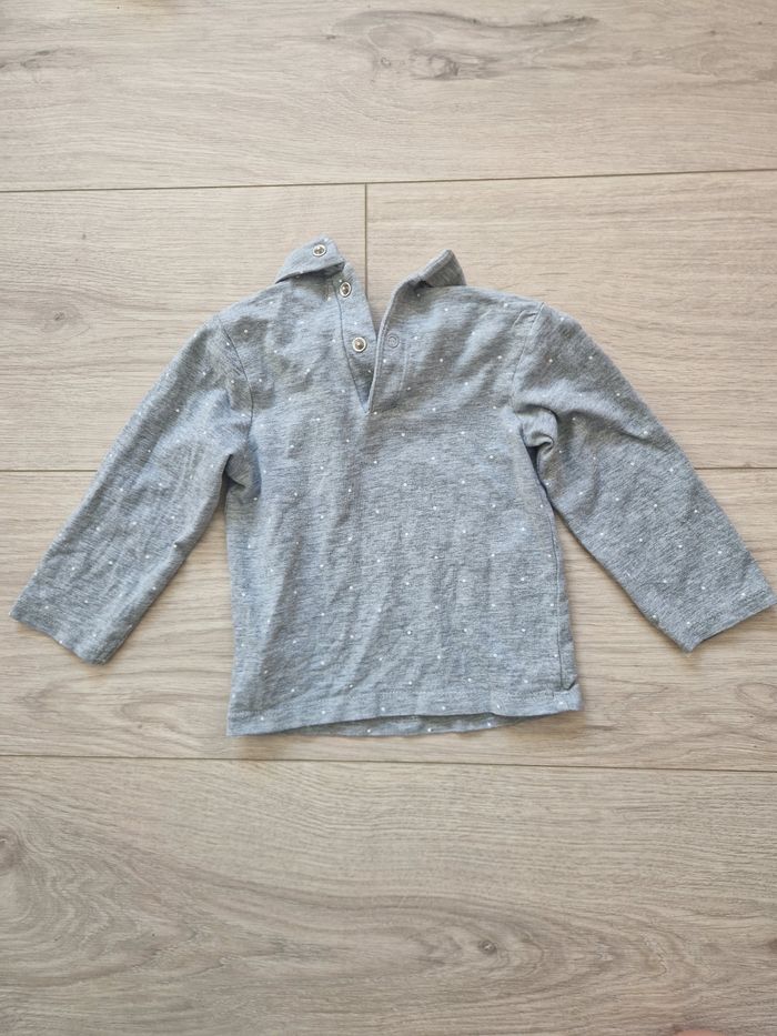 T-shirt bébé col roulé Kiabi 12 mois - photo numéro 3