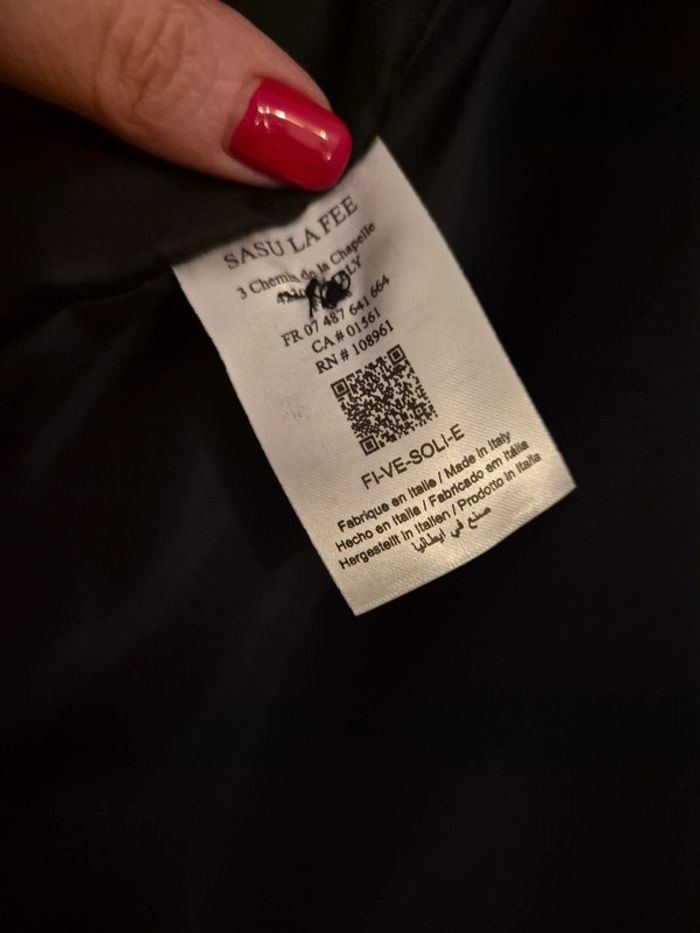 Superbe veste noire tweed taille 42 La Fée Maraboutée - photo numéro 6