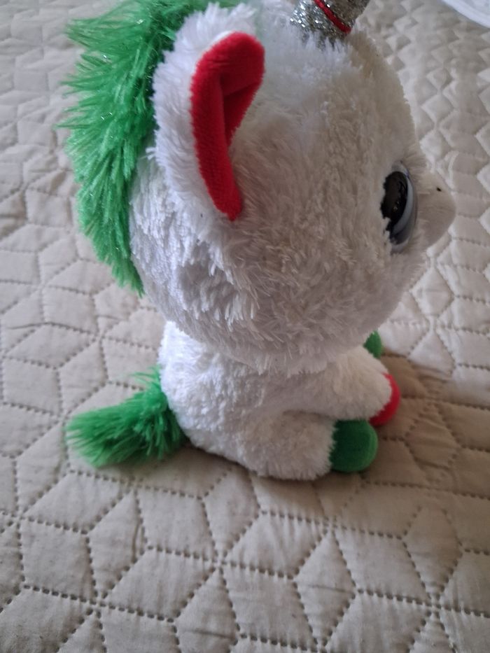 Peluche blanche licorne - photo numéro 3