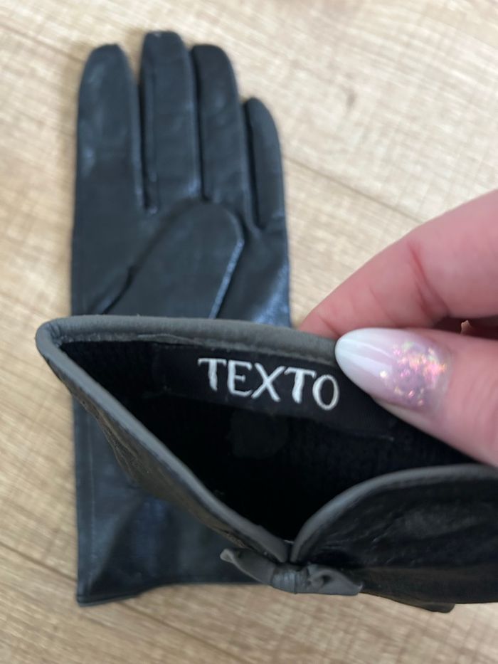 Gants noirs en cuir Texto taille L/XL TBE - photo numéro 4