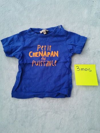 Tee shirt manche courte 3mois