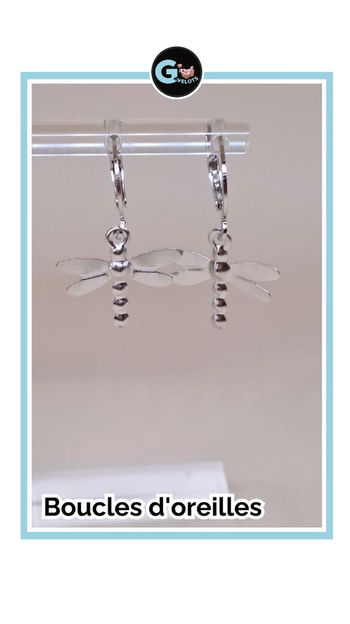 🦚Boucle d'oreilles libellule