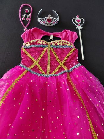 Déguisement robe princesse Jasmine rose et ces accessoires Taille 5-6ans