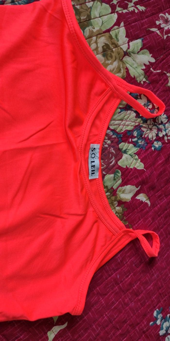 Débardeur orange fluo - photo numéro 3