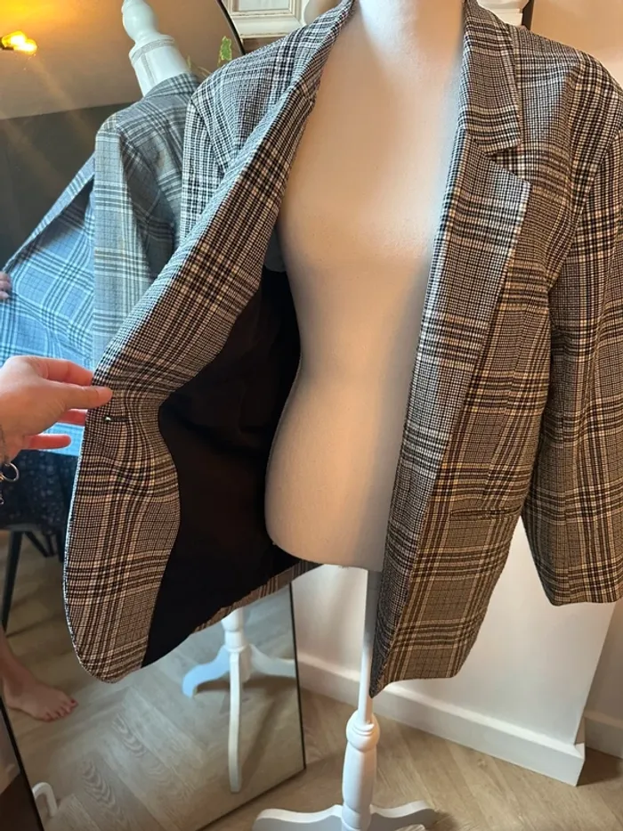 Veste blazer oversize à carreaux Weekday – Taille 36 - photo numéro 6