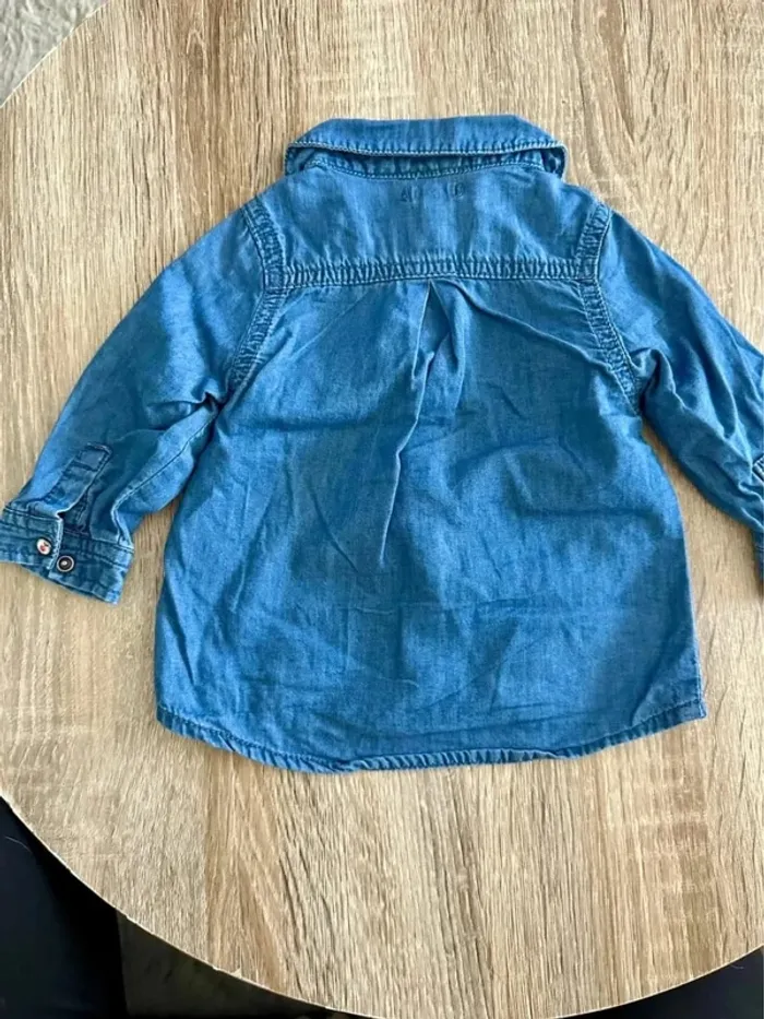Chemise jean fille 6 mois - photo numéro 7
