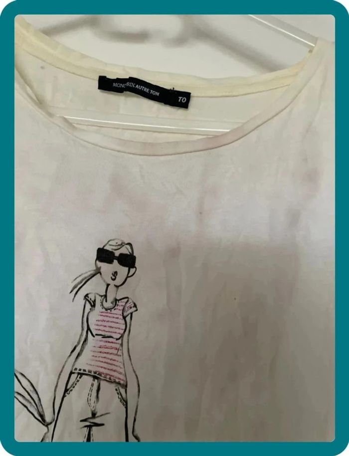 T-shirt écru - photo numéro 3