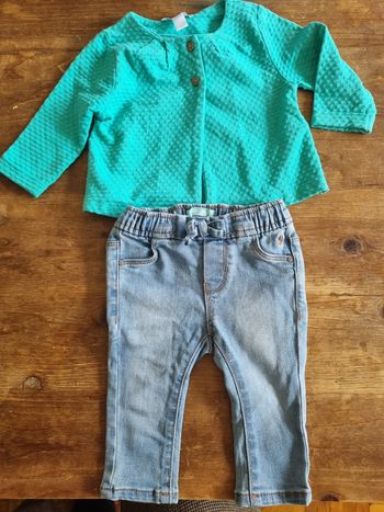 Ensemble bébé fille obaïbi 6 mois 