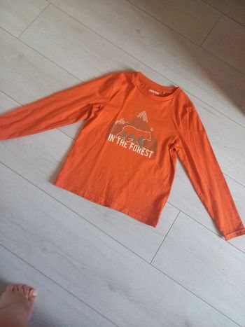 tee shirt long orange