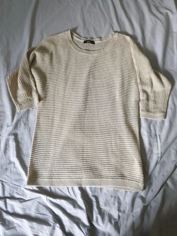 Pull léger beige et doré marque Mim taille S