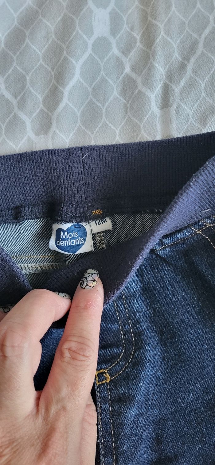 Pantalon en jean Mots d'enfants 12 mois - photo numéro 3