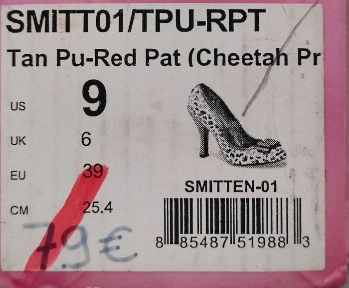 Paire Pin-up T39 Léopard et rouge vernis. - photo numéro 8