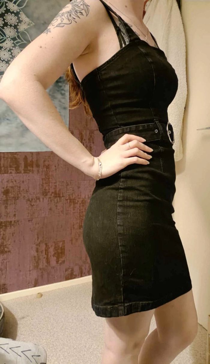 Robe en jean noir - photo numéro 2