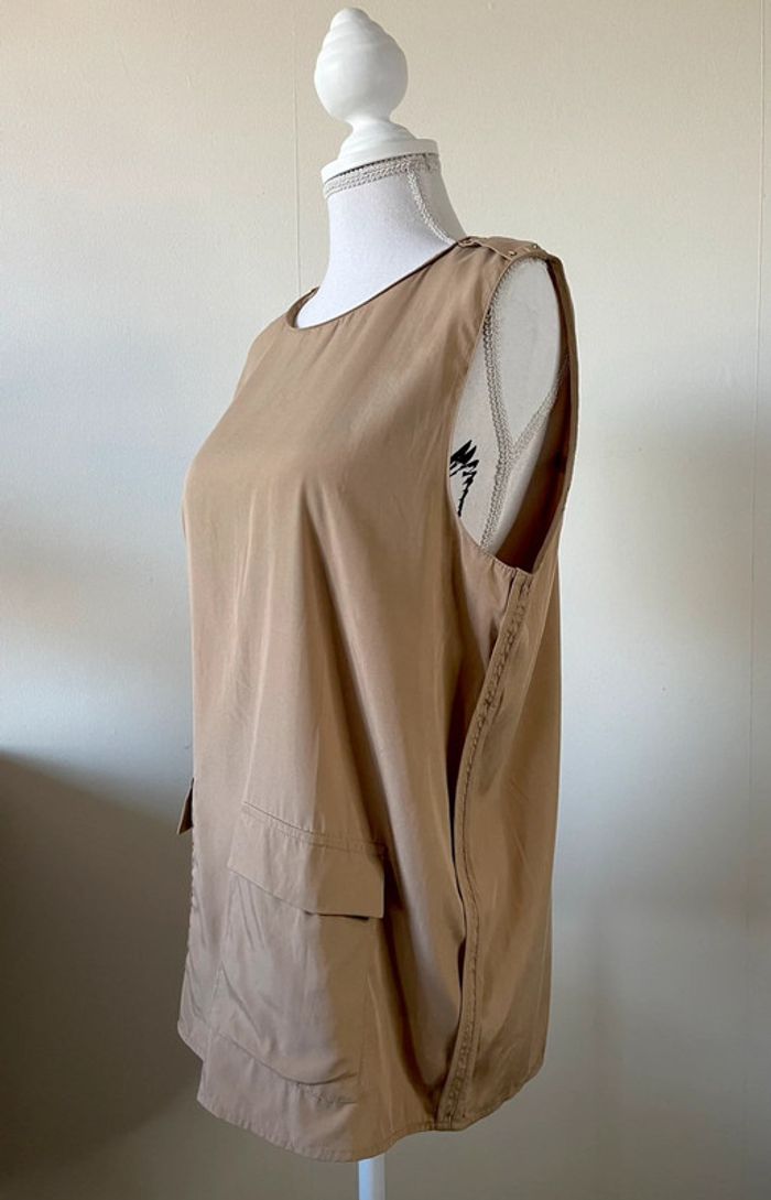 Haut débardeur top t-shirt Zara cargo poches camisa Maglietta Chemise Camicetta camicia - photo numéro 2