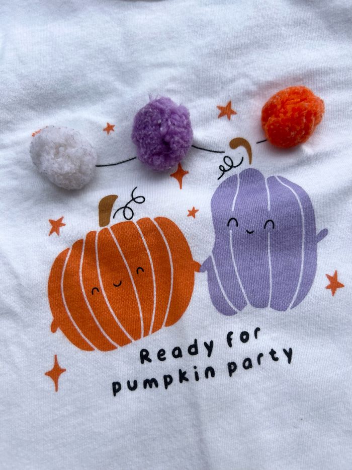 Tee-shirt blanc imprimé Halloween taille 12 mois Kiabi - photo numéro 2