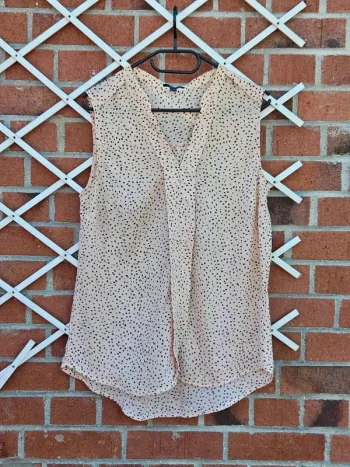 Top fluide saumon à pois Kiabi taille 42