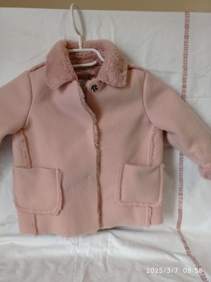 manteau rose de Mango 9/12 mois ref 24 D3 - photo numéro 5