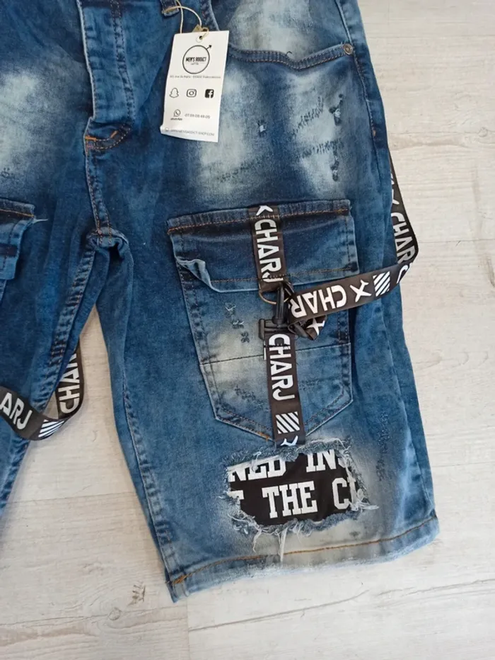 Short en jeans bleu homme 38US - photo numéro 2