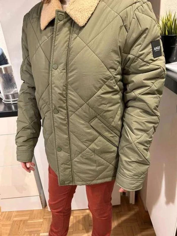 Blouson deperlant aigle vert kaki TL neuf - photo numéro 13
