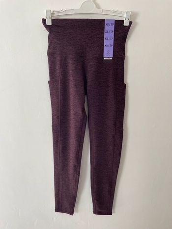 👖 Legging bordeaux femme – Taille XS – Neuf jamais porté avec poche cuisse