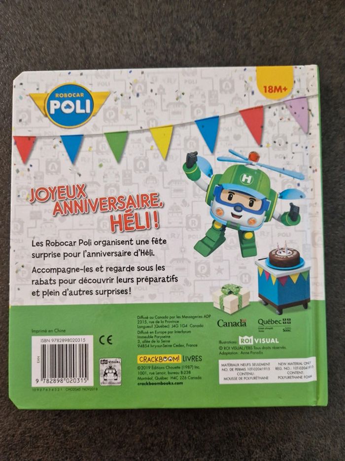 Livre Robocar Poli - Joyeux anniversaire Héli - photo numéro 2