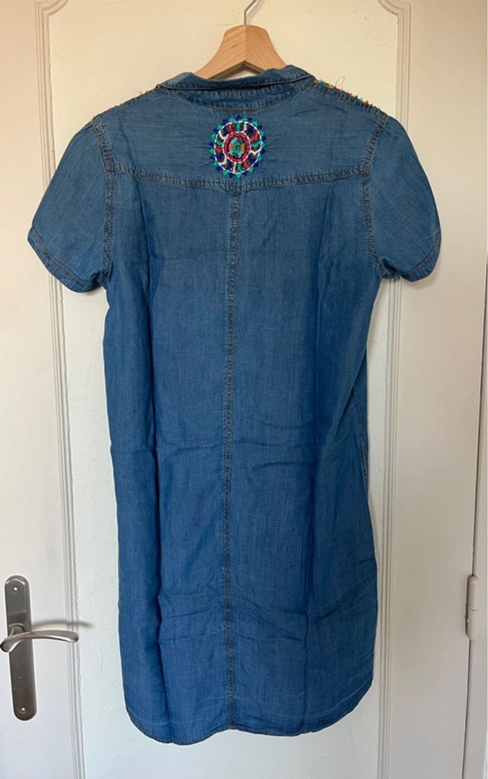 💎 Robe en jean fin René Derhy – Taille M – Perles & broderies 💎 - photo numéro 4
