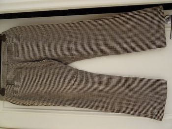 Pantalon 7/8 Mango marron à carreaux taille M