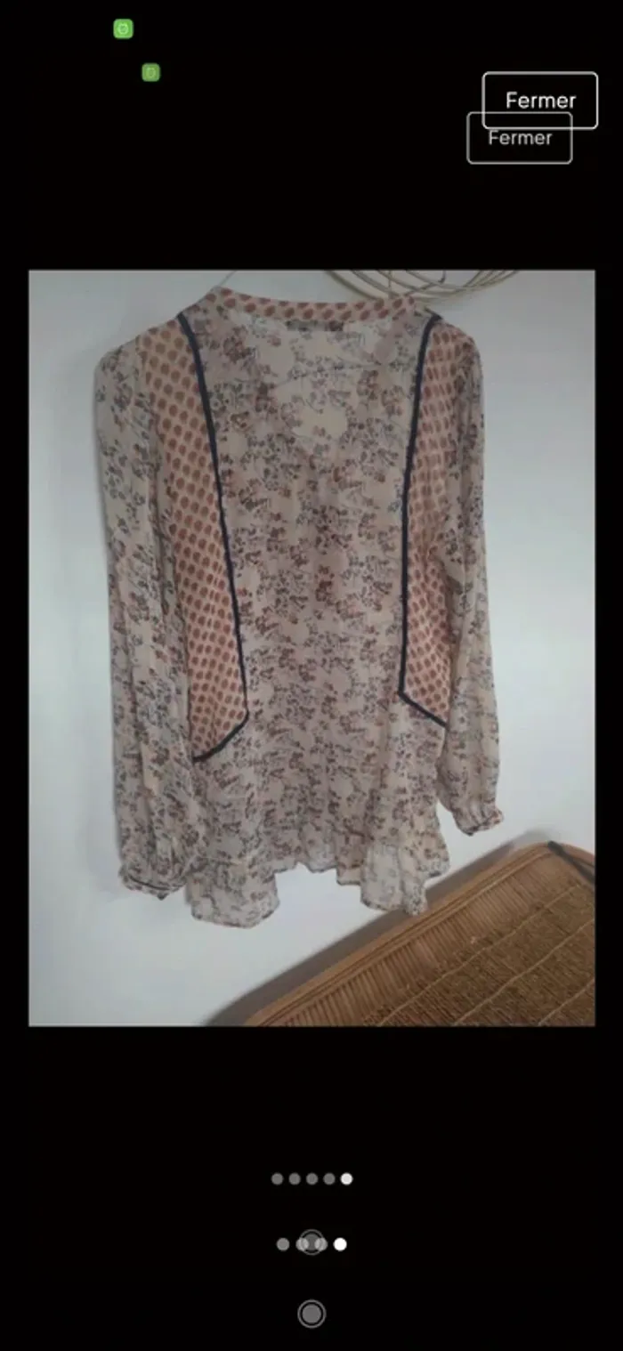 Tunique blouse bohème et vintage Oasis S - photo numéro 4