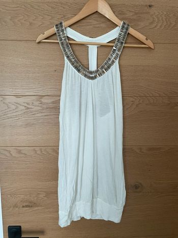 Tunique Berska ecru/blanche et doré L