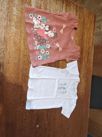 Lot de 2 t shirt fille taille 2/3 ans 92 cm