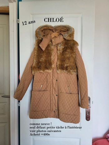 Doudoune bi-matière Chloé 12 ans impeccable
