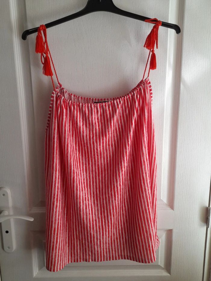 Débardeur Rayé rouge 46/48