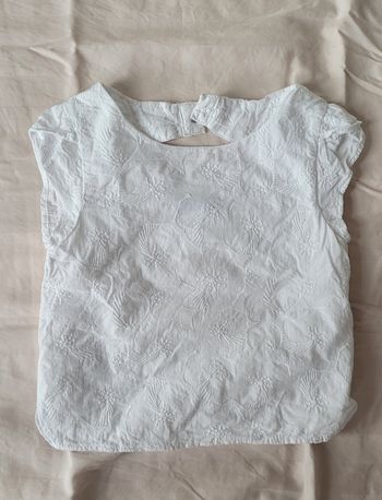 Tee-shirt blouse fleur brode okaidi 