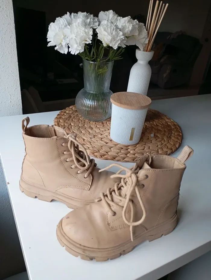 Bottines beige Zara - photo numéro 5